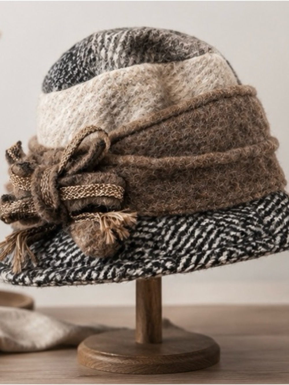 Italian-Made Wool Blend Winter Hat